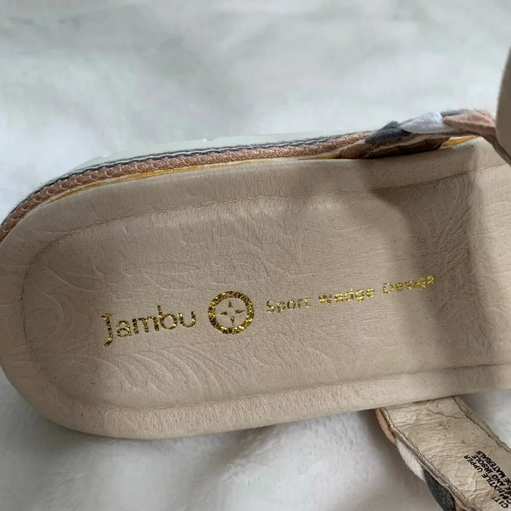 NEW‎ Jambu Ocean City Sandals Womens 11 Tan Braided Sport Wedge WJ18OCC84